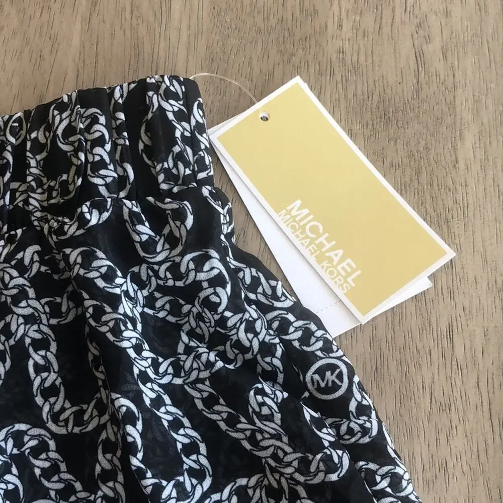 MICHAEL Michael Kors Black and White Chain Beach Coverup -  L - Picture 2 of 6